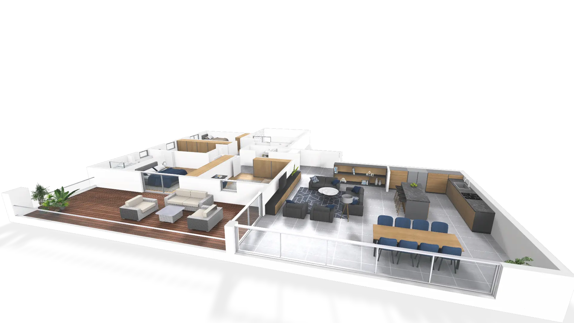Second render of the original architectural model