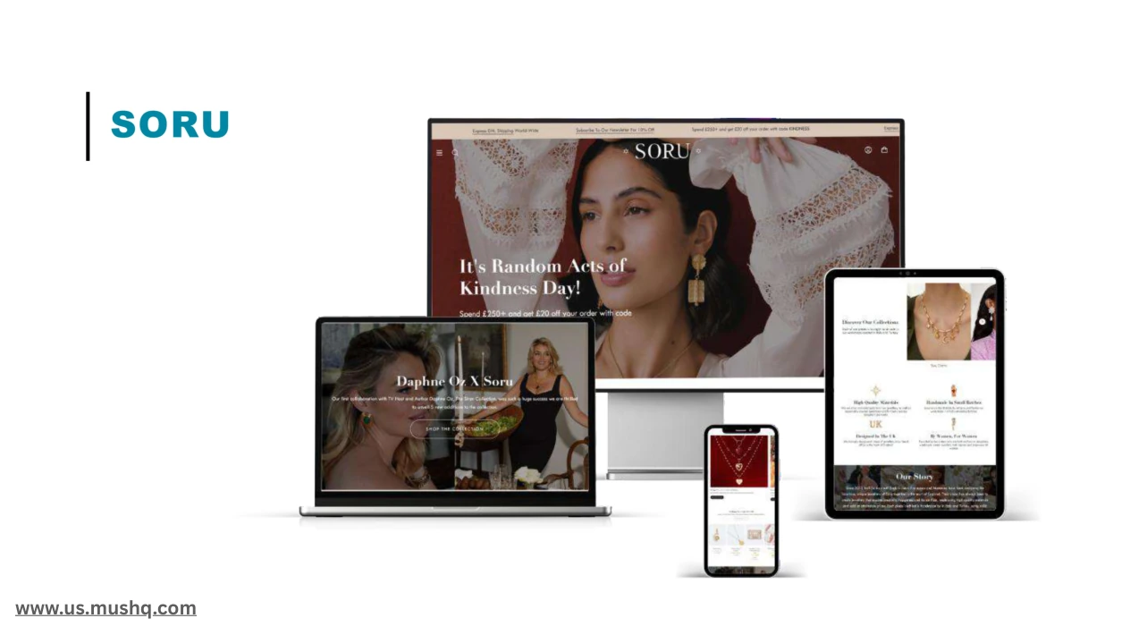 Soru responsive website presentation from the Wireframe Studios portfolio