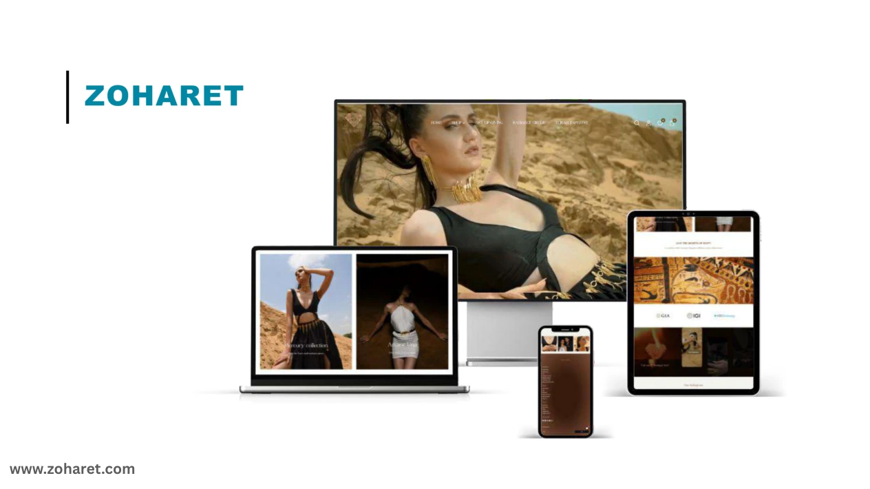 Zoharet responsive website presentation from the Wireframe Studios portfolio